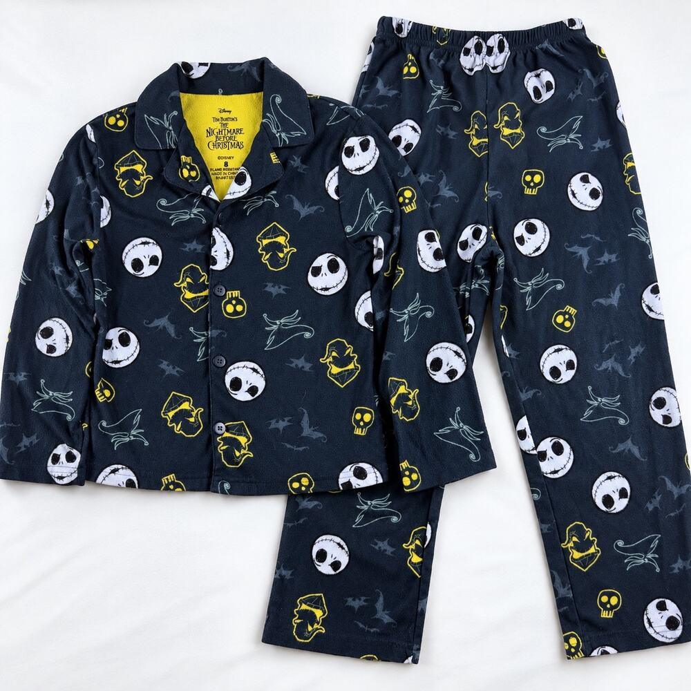 Disney Nightmare Before Christmas Fleece Pajama Set - Boys Size 8